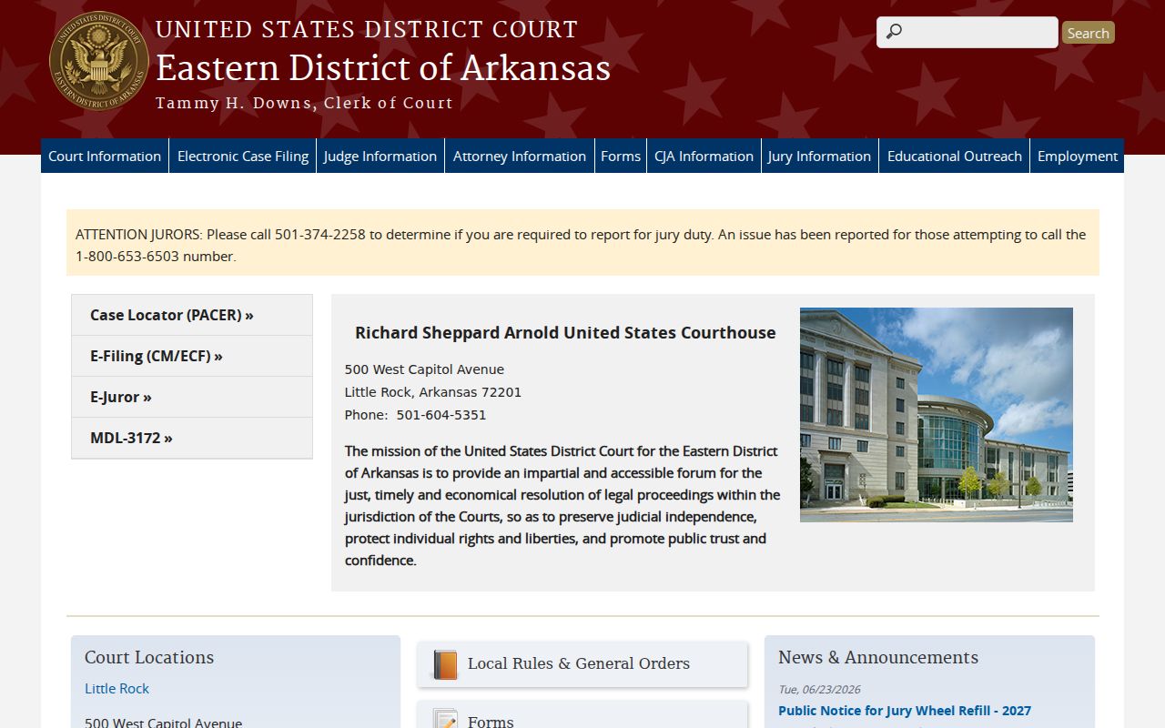 Miller County criminal case research Eastern District court source