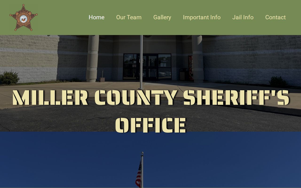 Miller County Sheriff's Office website for sheriff and jail records