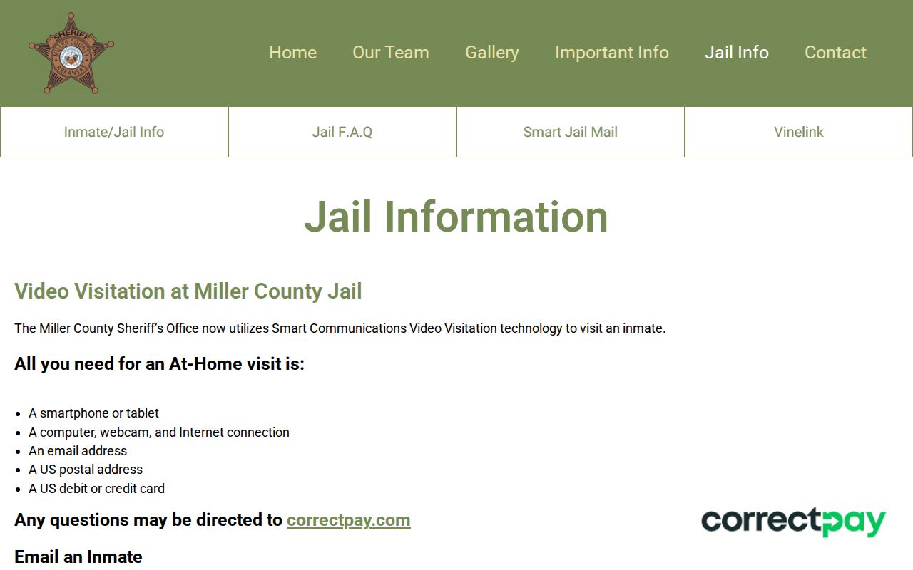 Miller County arrest records jail information